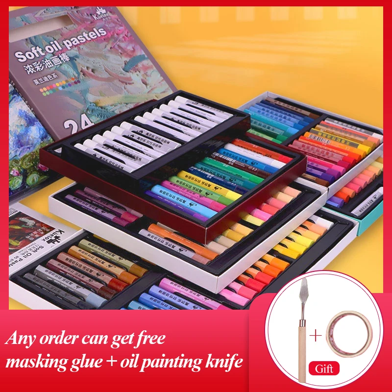 Kuelox Beginner Grade Art Soft Oil Pastel 16/24/36/48Colros Drawing  Graffiti Student Oil Pastel