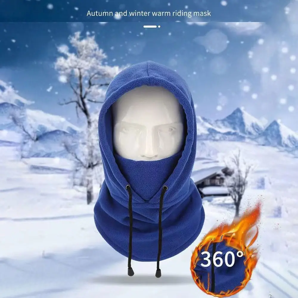 Unisex Polar Fleece Windproof Winter Beanie and Full Face Ski Mask
