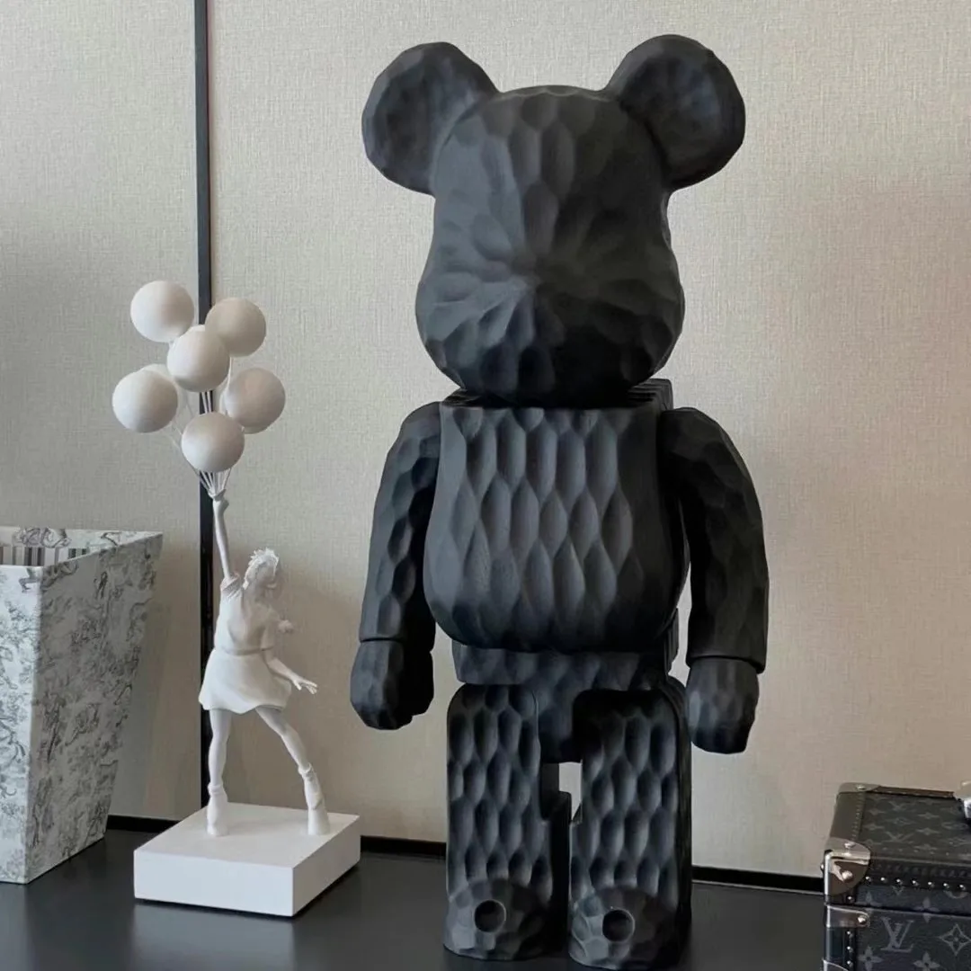 

bearbrick400% wood bear joint rhombus chessboard lightning building blocks rainbow bear tide play ornaments