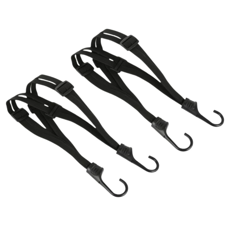 Motorcycle Helmet Fixing Rope Bicycles Lashing Strap with Hooks 60-170cm Adjustable Elastic Luggage Strap Tension Ropes