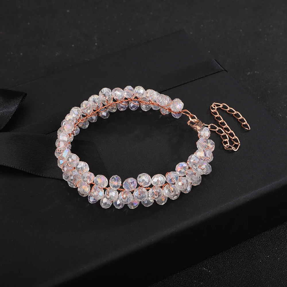 Bracciale in cristallo argento, bracciale da sposa marquise