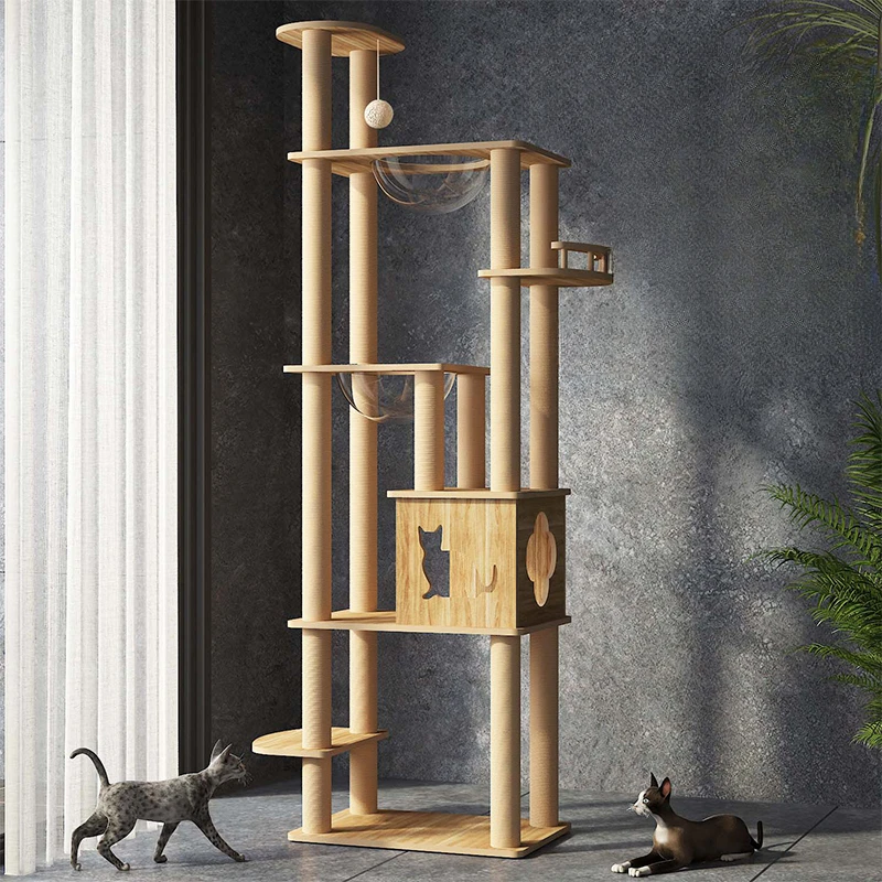 

Cat Climbing Tree Scratcher for Cats, Cat House with Catdboard, Tower Scrapers, Training Supplies