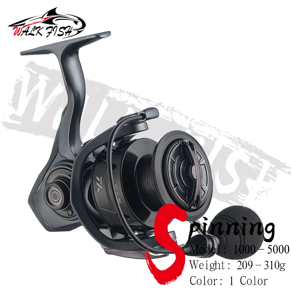

WALK FISH New Black High Quality Max Drag 13KG Spool Fishing Reel Gear 6.2:1 Ratio High Speed Spinning Reel Casting Reel Carp