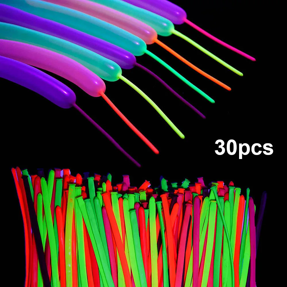 Fluorescent Green Neon Party Balloons - UV Glow Birthday Decorations Set