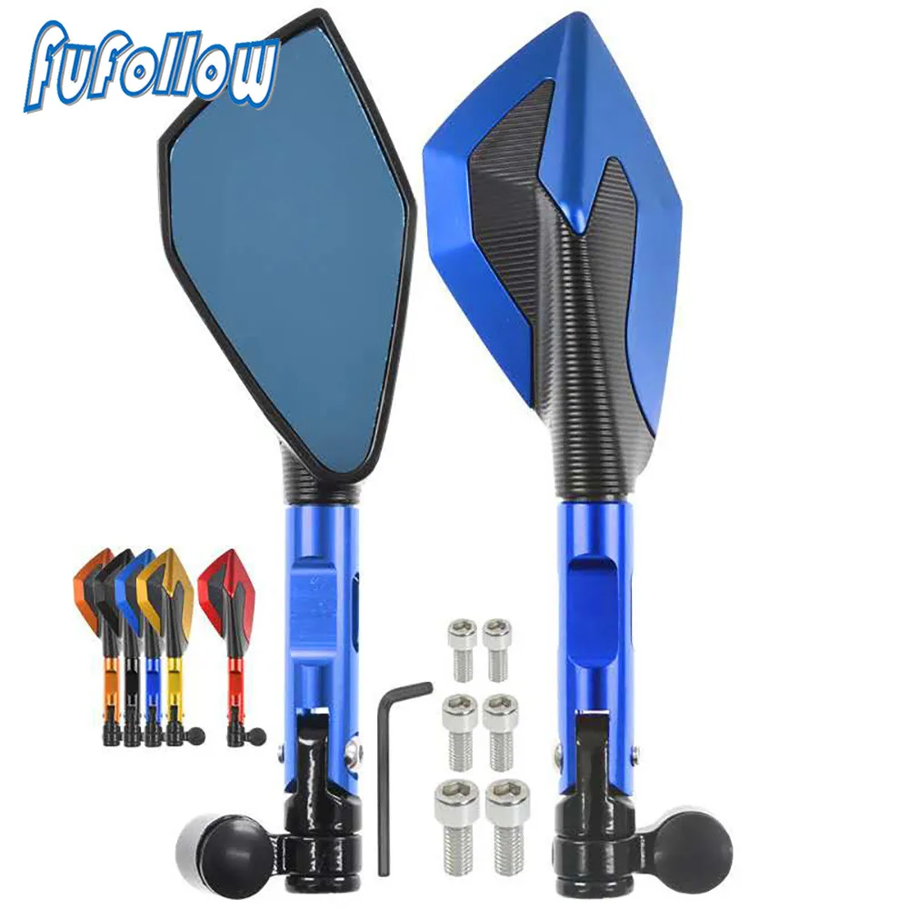 Motorcycle Cnc 8Mm 10Mm Mirror Rearview Rear View Side Back Mirrors Universal For Yamaha Trx850 Trx 850 1996-2000 1997 1998 1999