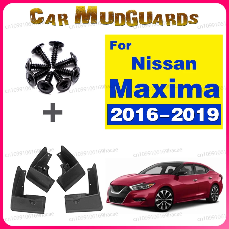 닛산 맥시마 2016-2019용 자동차 앞뒤 휠 머드 플랩 펜더 머드 플랩 스플래시 가드 머드가드 자동차 액세서리 소프트 플라스틱