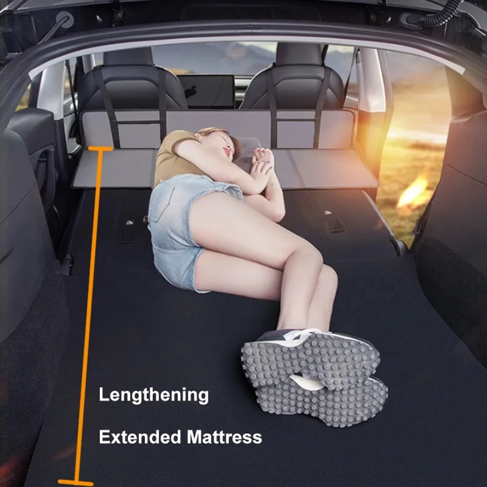 For Tesla Model 3 Highland Camping Mattress Head Guard Car Rear Seat Cushion Foldable Storage Convenient Sturdy Accessories