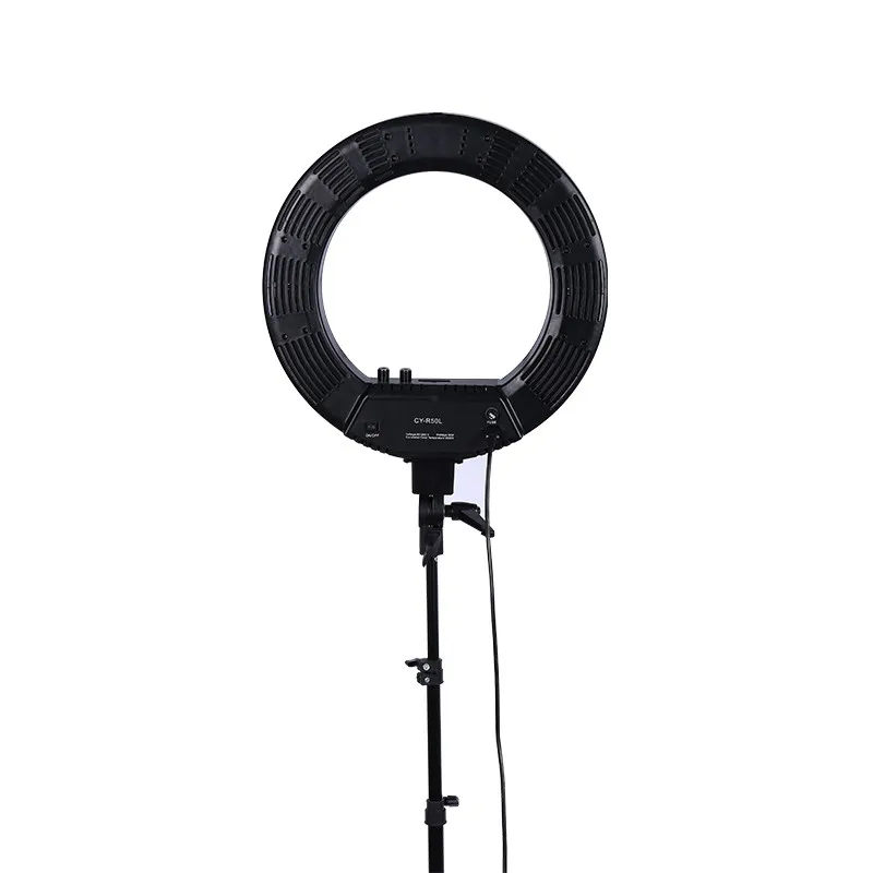 

Dimmable CY-R50L LED Studio Camera Ring Light Photo Phone Video Light Lamp With Tripods Selfie Stick Ring Table Fill Light