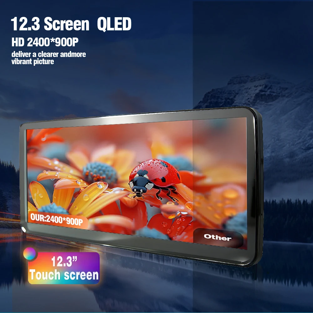 AUTOTOP Pantalla Táctil Multimedia para Automóvil de 10.25/12.3 Pulgadas para Mercedes-Benz Clase C W204 C204 S204 W205 A205 C205 S205 2007-2019 NTG4.0 NTG4.5 NTG5.0, CarPlay Inalámbrico, Android Auto, Estéreo para Automóvil Ultrafino de 12.3 Pulgadas con Bisel Ultraestrecho, Control OEM con Perilla y Volante 6