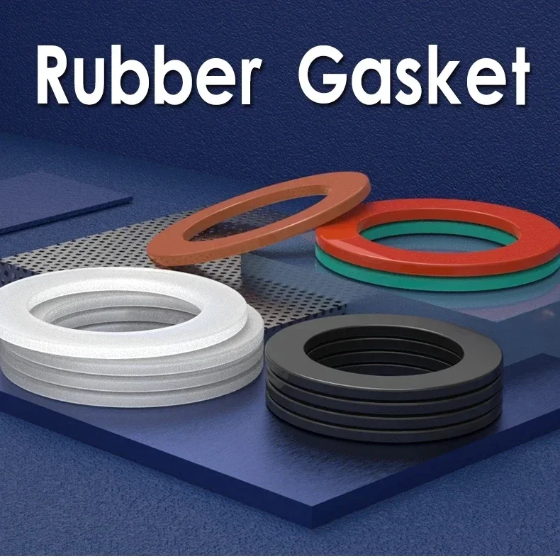 Description Picture 2 of itemFlat gasket H1-H2.5-H3mm M2-M42 VMQ Rings Sealing silicon rubber seals waterproof Elastic gasket in stock wholesale washer