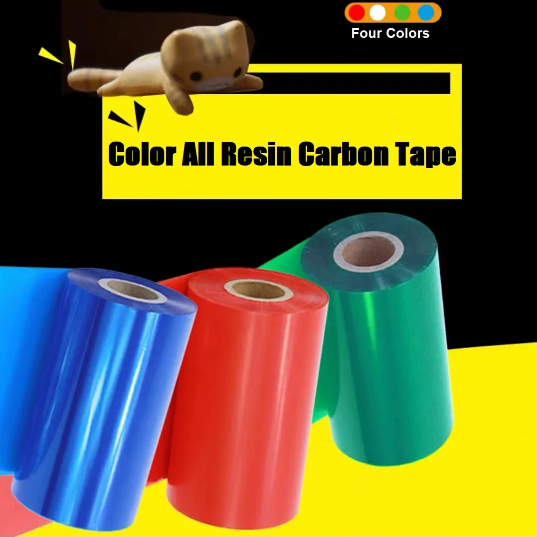 Color all resin ribbon roll 40 50 60 70 80 90 100 110mmx300m thermal transfer barcode printer carbon tape