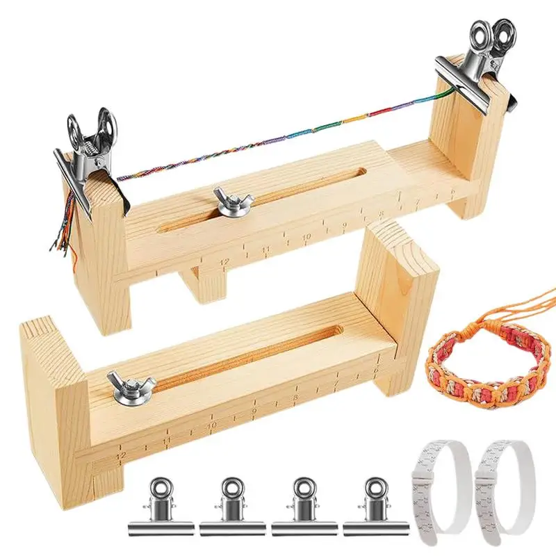 

Paracord Bracelet Making Kit Bracelet Maker Jig Kit Wooden Adjustable Braiding Tool DIY Crafts Wristband Jig Paracord Bracelets