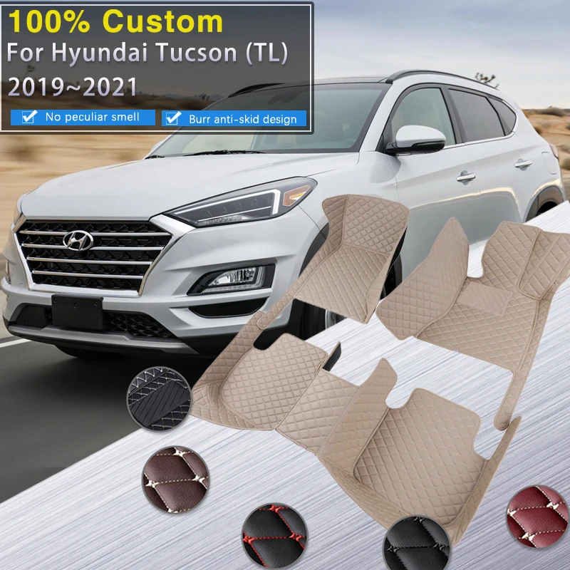 Fußmatte Auto Fussmatten für Hyundai Tucson 2019-2022(LHD