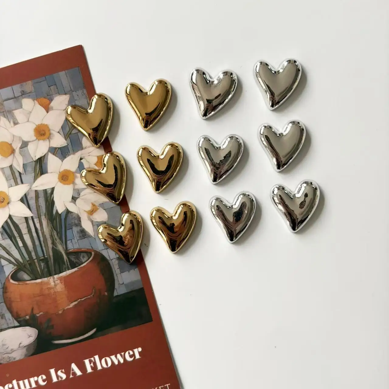 6 /12Pcs Heart-shaped Fridge Magnets, Cute Little Hearts, Decorative Stickers, Home Kitchen, Office Whiteboard Decorative Gifts 1