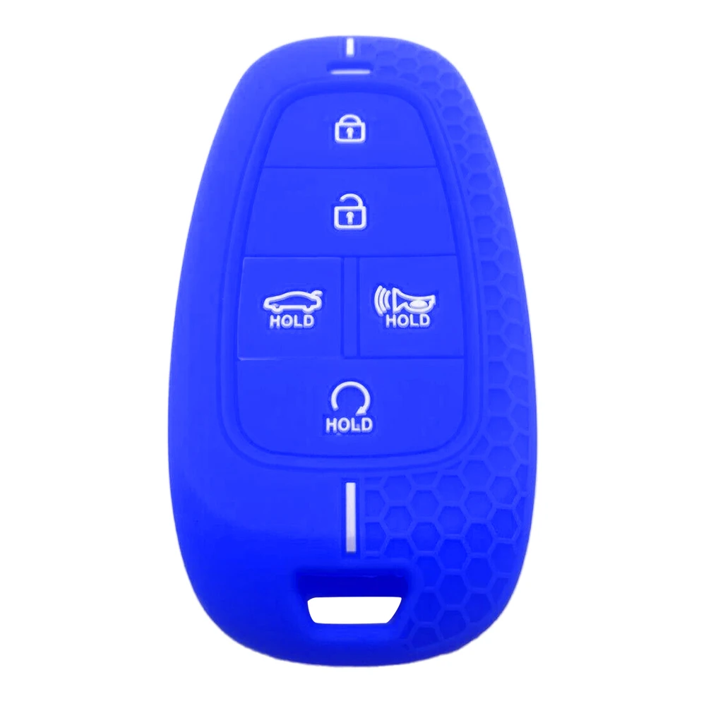Custodia Per Portachiavi A Distanza Adatta Per Hyundai Sonata Santa Fe Tucson Santa Cruz 2022 2023 Blu