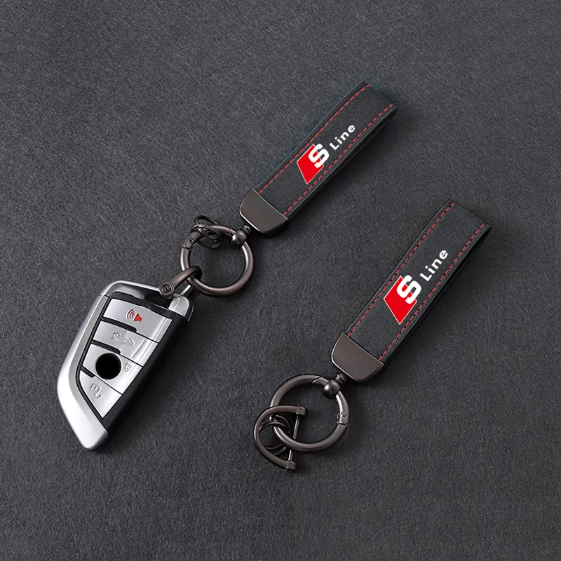 Elegant Suede Car Keychain Ring Accessory