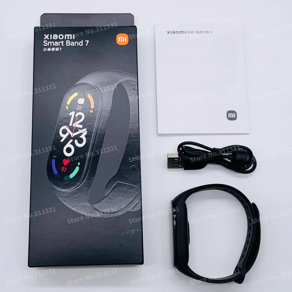 Xiaomi miバンド7スマートブレスレット8色amoledスクリーンmiband 7血液酸素フィットネスtraker  bluetooth防水スマートバンド