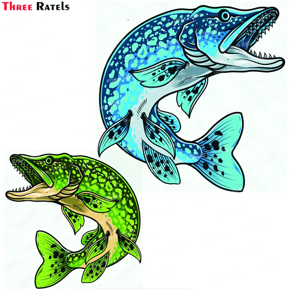 

Three Ratels J700 Northern Pike Stickers And Decals For Laptop Luggage Skateboard Decoration Funny Stickers