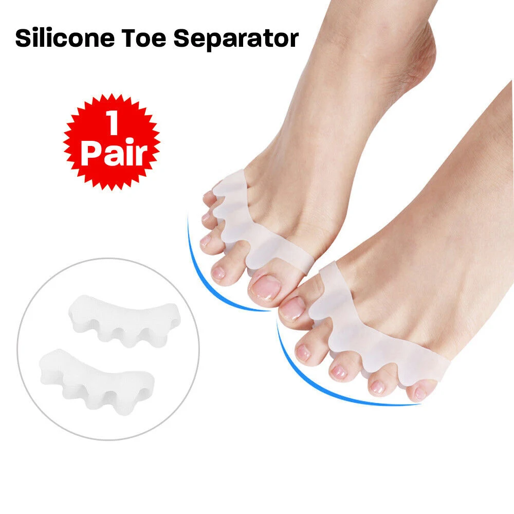 Description Picture 5 of item2pcs Silicone Foot Separators Flexible Gel Toe Separator Pain Relief Toe Corrector Foot Care Accessories Wearable Day And Night