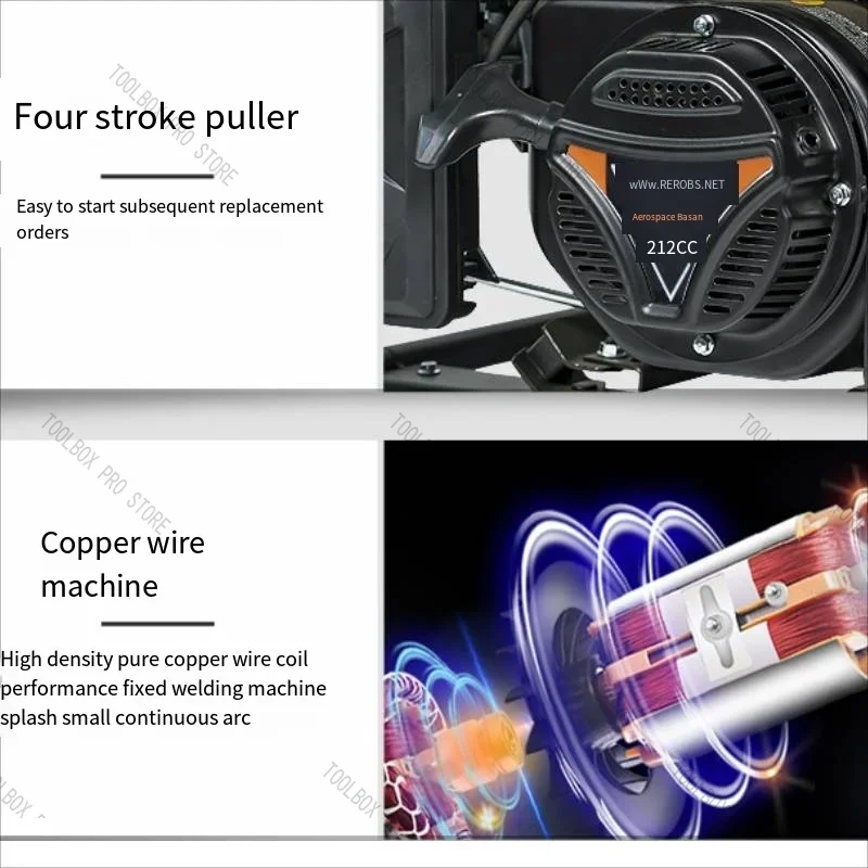 Electric Welding Gasoline Power Generation Combined Machine Portable 220V Generator Outdoor Operation Welding Equipment
