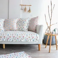 Floral Cotton Sofa Covers for L Shape CoverSlipcovers Sofa Towel Couch Cover for Living Room Non-slip Soft Breathable 2
