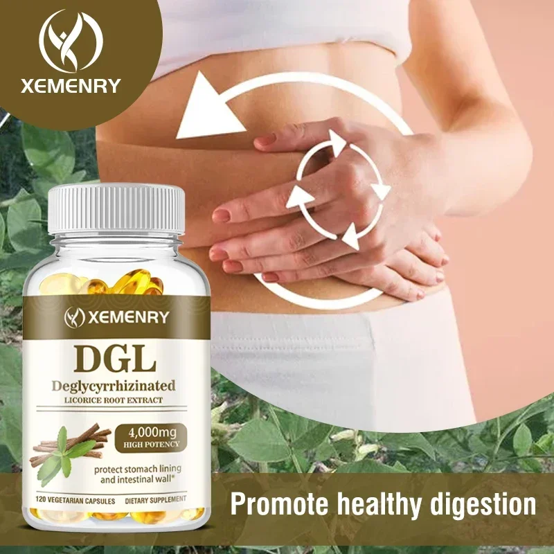 DGL Deglycyrrhizinated Licorice Extract 4000mg Bloating Relief Colon Cleanse digestive capsules