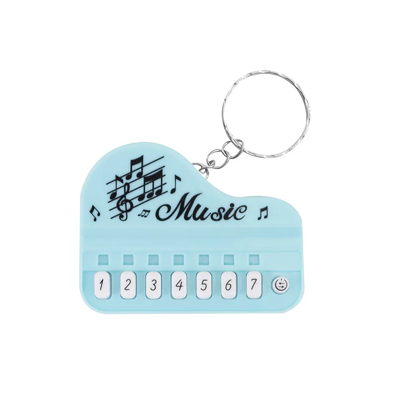 1Pcs 재생 가능한 미니 전자 피아노 키 체인 펜던트 빛나는 피젯 음악 장난감 창조적 인 생일 파티 작은 선물 장식 장난감