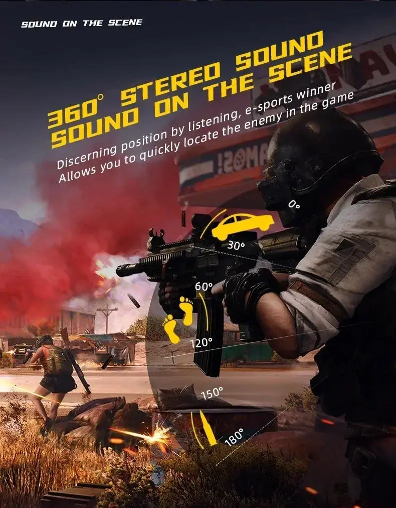 Ergonomisches In-Ear-Design von wasserdichten HiFi-Stereo-Gaming-Kopfhörern.