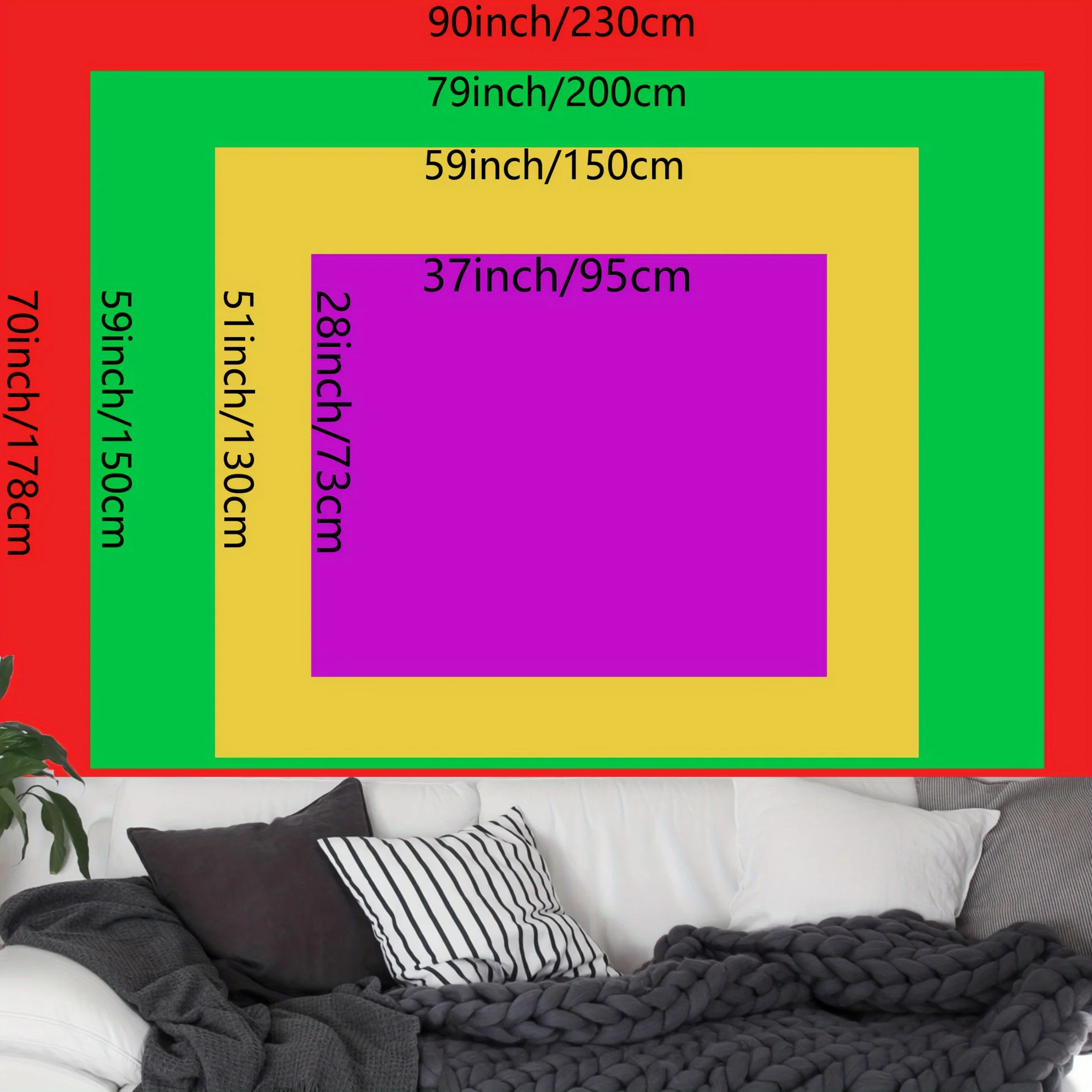 Description Picture 4 of item1Pcs 75x58cm Tree of Life Tapestry BlackLight Sun Moon Stars Galaxy Colorful Hippie Psychedelic Bedroom Dorm Decor Aesthetic
