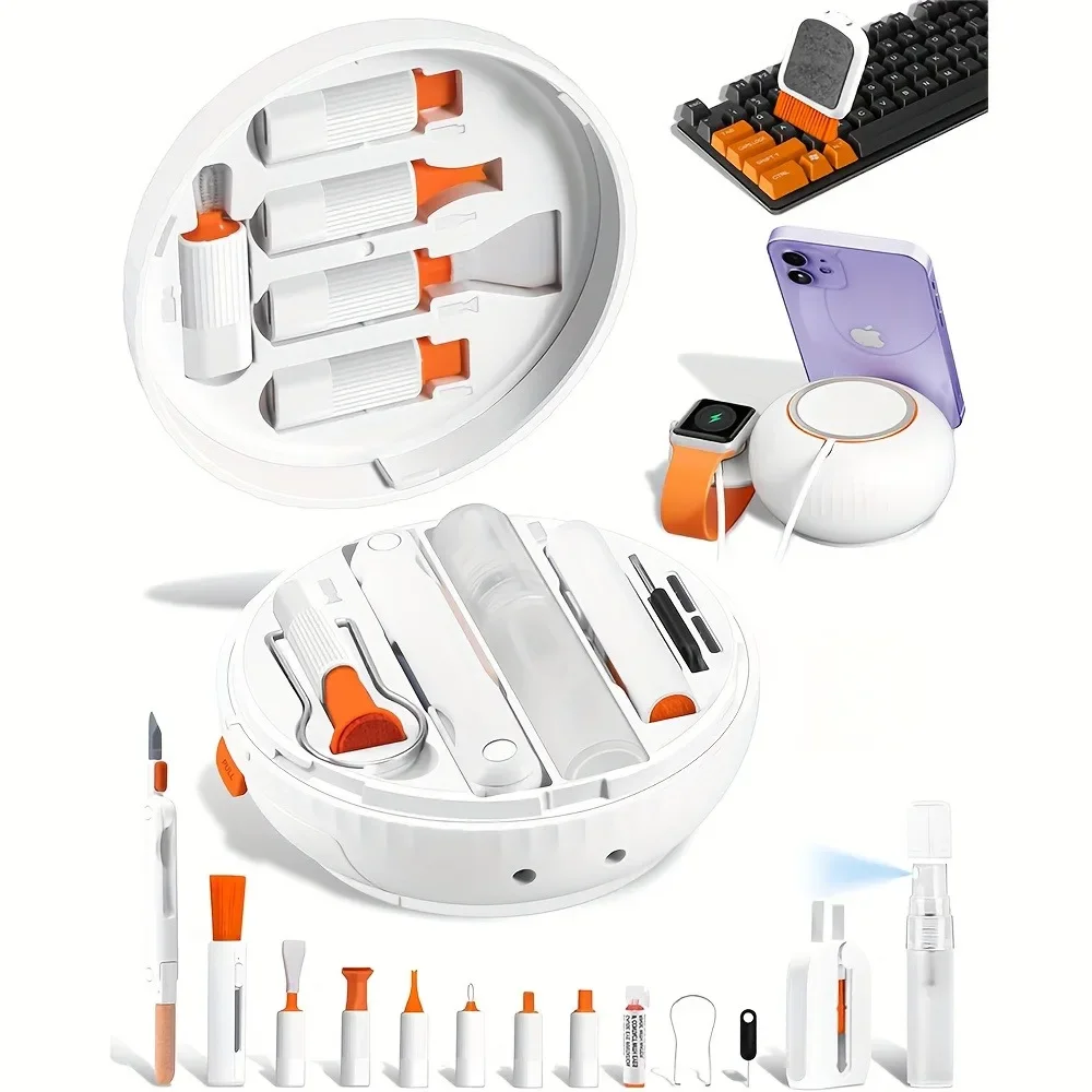 Multifunctional Tech Cleaning Kit with Precision Brushes and Wipes