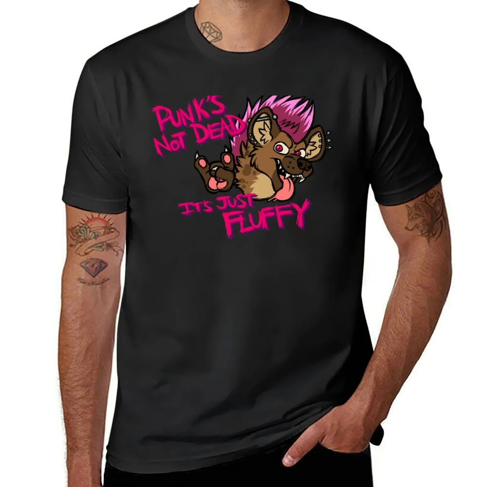 

Punk's Not Dead (Fluffy Version) T-shirt plus sizes hippie clothes summer top mens champion t shirts