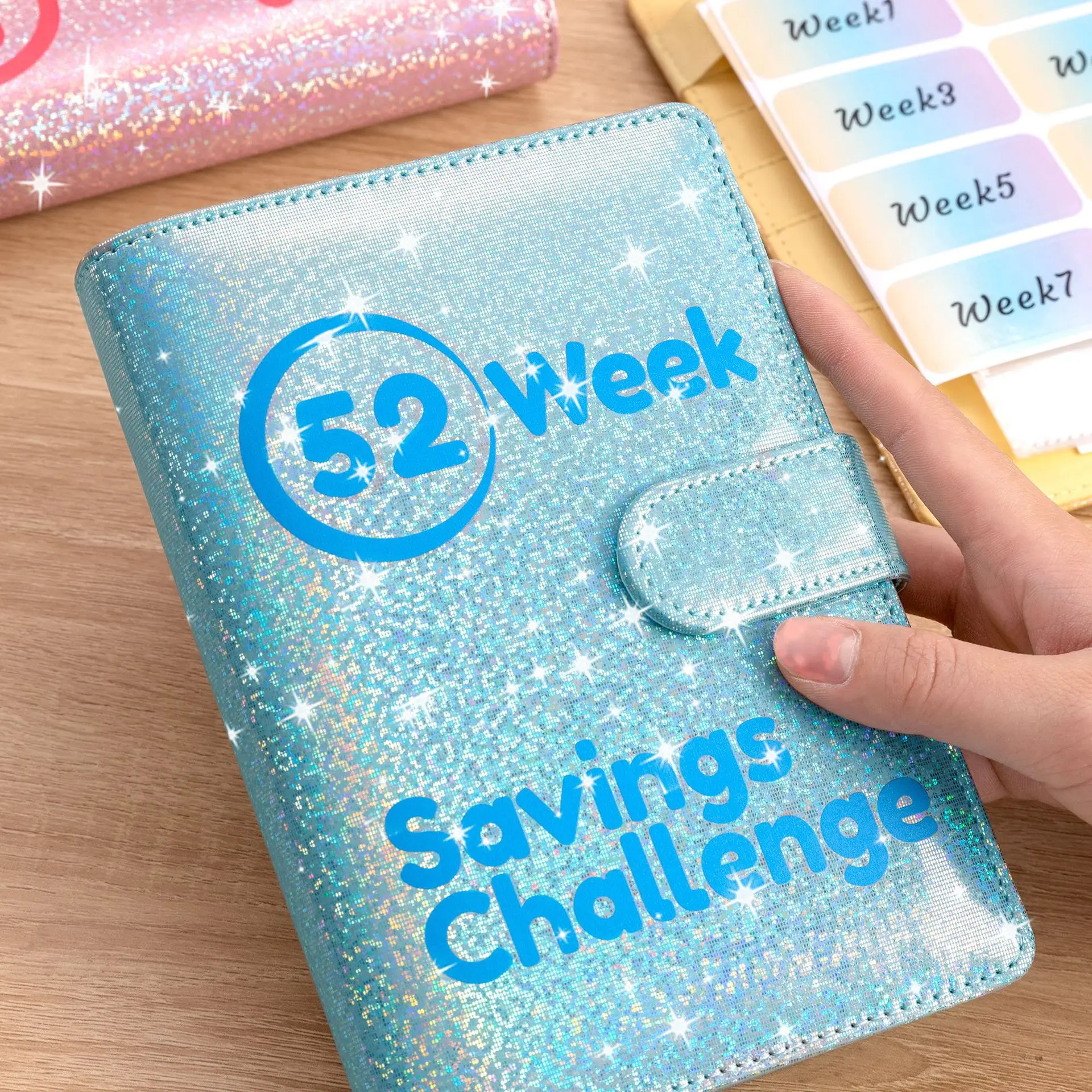 A6  52Week Savings Challenge52 Loose-Leaf Binder Budget Binder With Cash Envelopes Money Organizer System 3