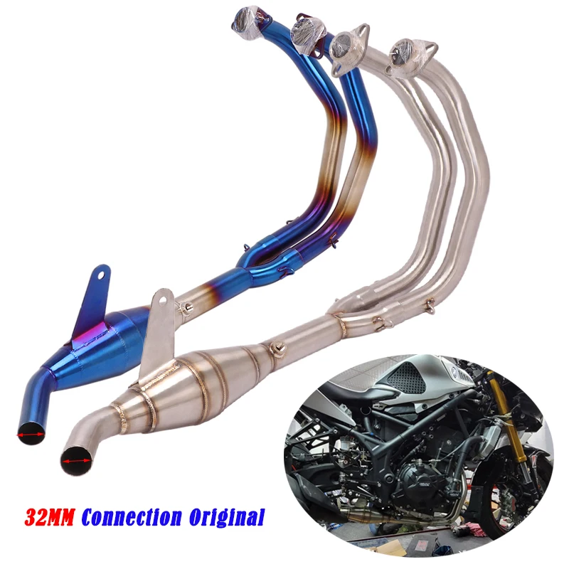 

32MM Header Pipe For Yamaha YZF R3 R25 MT03 MT25 Motorcycle Exhaust Escape Front Mid Tube Connect Original Muffler Slip On Steel