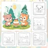 1pc,Animal Colouring Book - Teen Colouring Book - 30 Sheets, 8.3x 8.3 inches, Adult Stress Relief, Birthday, Holiday Party Gift 3