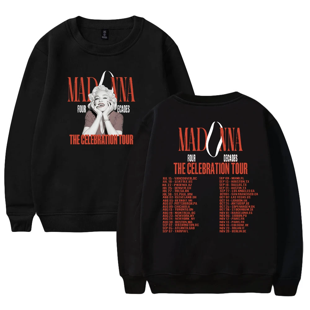 

Madonna Merch Four Decades The Celebration Tour Sweatshirt Crewneck Long Sleeve Trendy Streetwear Men Women Fashion Clothes