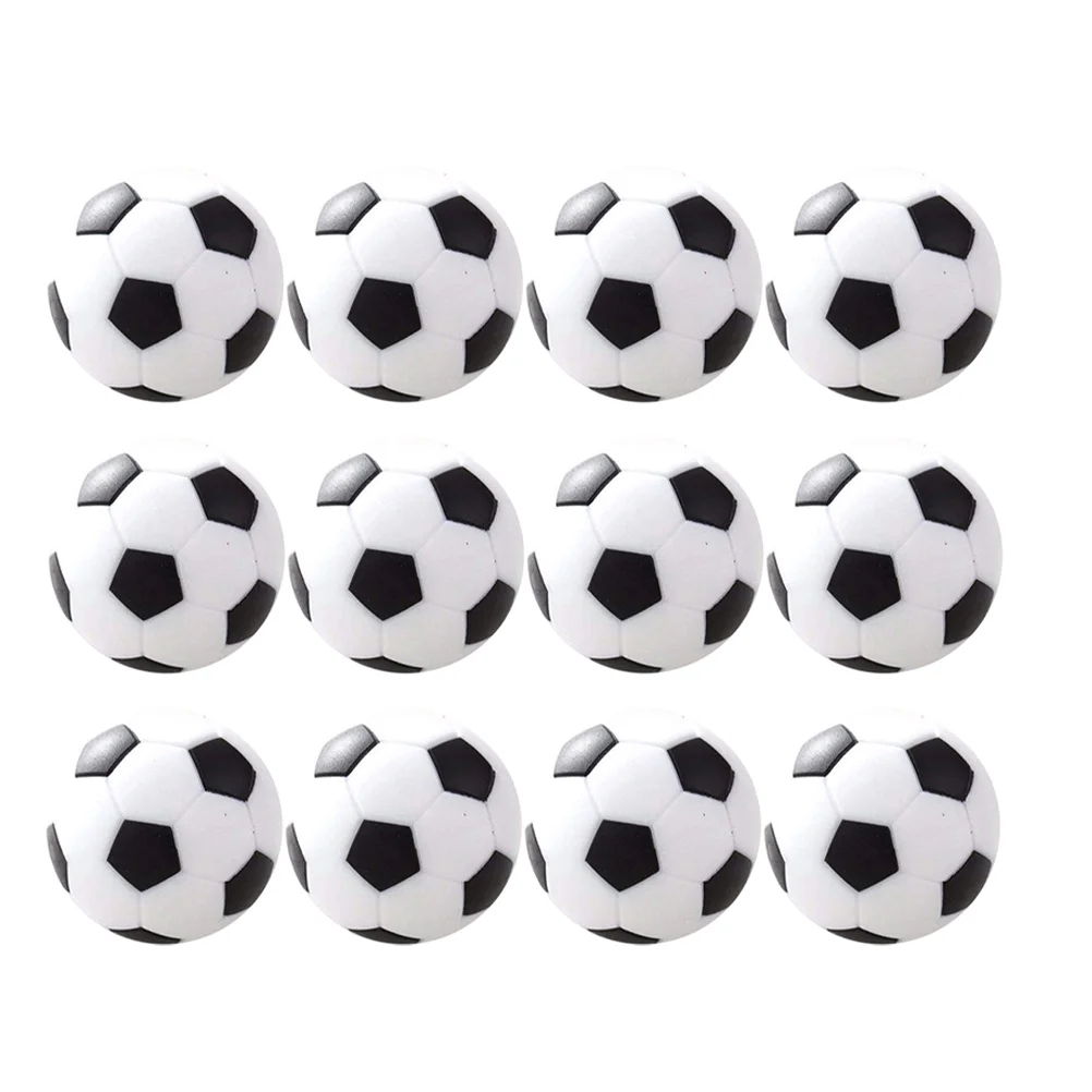 

12 шт., 31 см, Классическая Мини-Футбольная игрушка, настольный футбол, аксессуары для настольных футбольных мячей из смолы (черный)