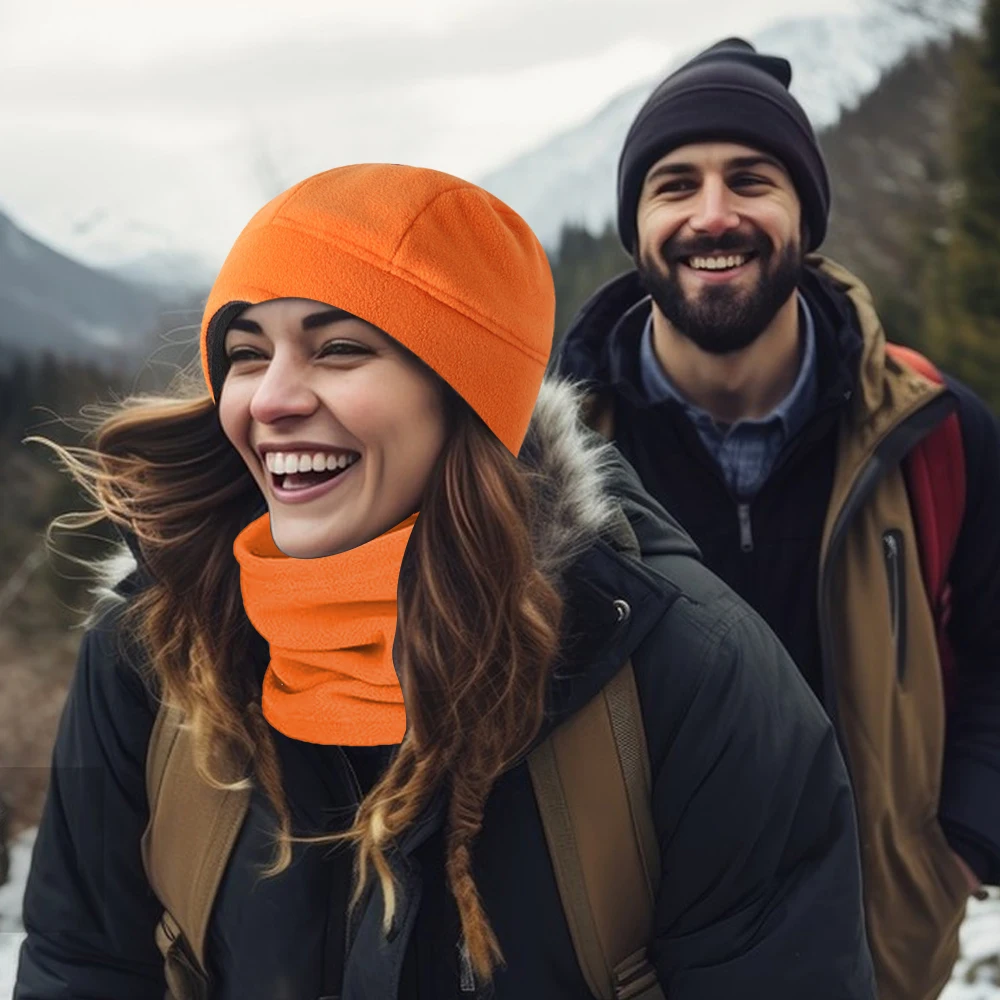 LIXADA Winter Beanie Hat Scarf Set Windproof Ski Skull Cap Neck Warmer Gaiter Face Scarf for Winter Outdoor Activities 2
