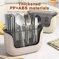 Kitchen Spoon Chopstick Storage Silverware Drying Drain Basket Cutlery Holder 3 Compartment Flatware Caddy Kitchen Accessories 2