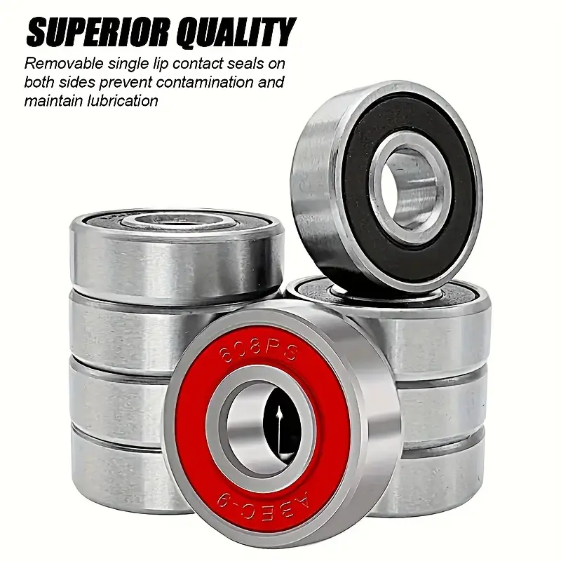 6/12/20pcs 608RS/608ZZ Bearings, Durable Carbon Steel Ball Bearings Skateboards, Longboards, Inline Skates, Roller Skates image 4