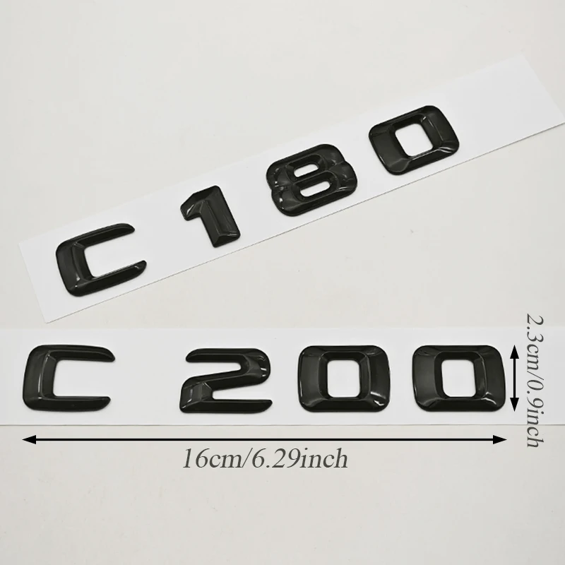3D ABS 벤츠 엠블럼 FR 로고 C180 C200 4MATIC 라이트 자동차 액세서리 핫 트렁크 메르세데스 레터링 C 클래스 배지 리어 돌핀 테일