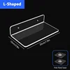 Wall Mounted Acrylic Storage Rack Shelf Clear Thick No Punching Floating Display Stick Bathroom Kitchen BathroomOrganizer 6