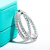 AnuJewel 3mm 5.6cttw D Color Moissanite Big Hoop Earrings 925 Sterling Silver Luxury Huggie Earring For Women Jewelry Wholesale 5