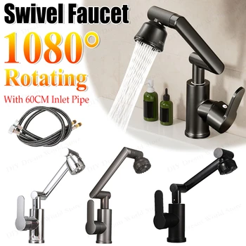 1080 Degree Water Faucet Extender Multifunctional Swivel Robotic Arm Water Filter Water Tap Extension Water Tap Bubbler Sink Fit 1