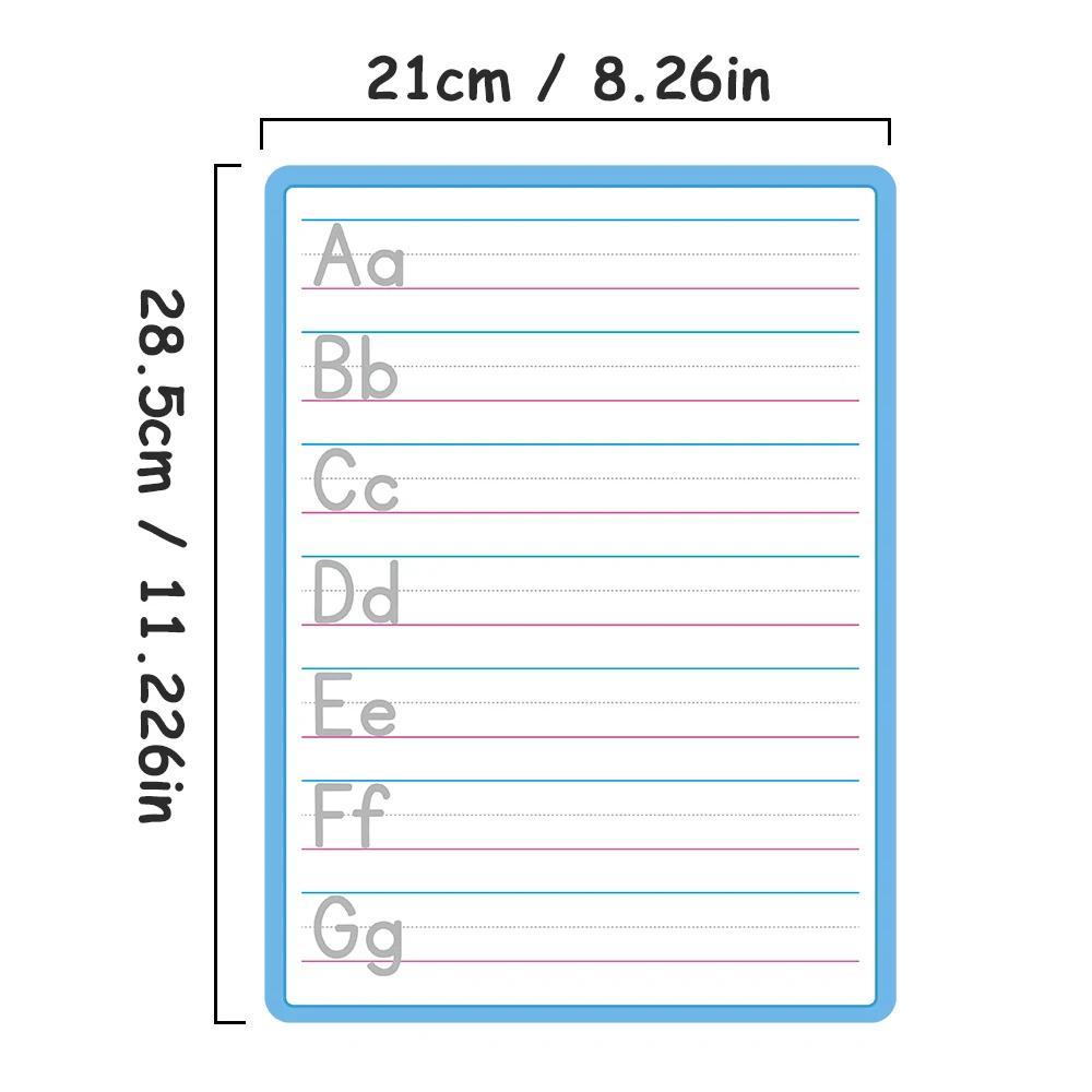 4PCS Children Number & Alphabet Dry Erase Board handwriting board Double Sided Durable Portable Whiteboards for school classroom 2