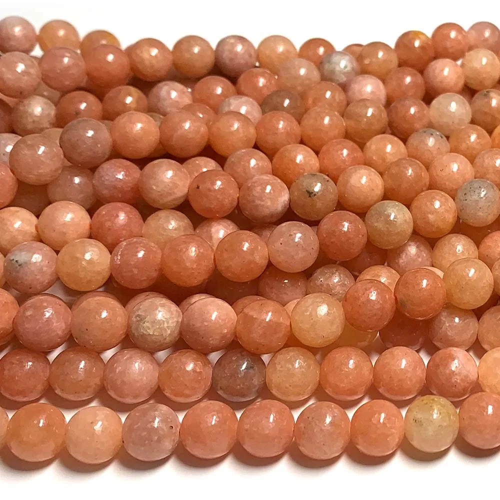 천연  남아프리카 오렌지 핑크 방해석 라운드 주얼리, 루즈 볼 비즈, 6mm, 8m..