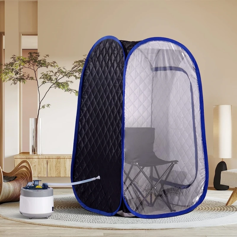 

Portable Steam Sauna With Include Fold Chair Full Body Heating 1500W 4L Larger Steamer Remote Control Weight Loss Detox