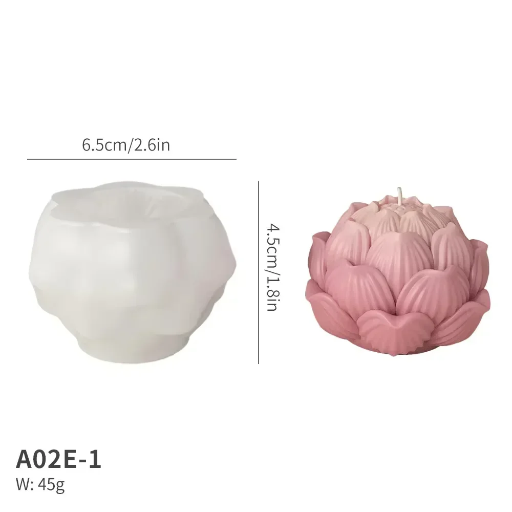 Silicone Mold for Floral Scented Candles Rose Crystal Drip Glue Aromatherapy Decoration Mold DIY Resin Chocolate Baking Mould