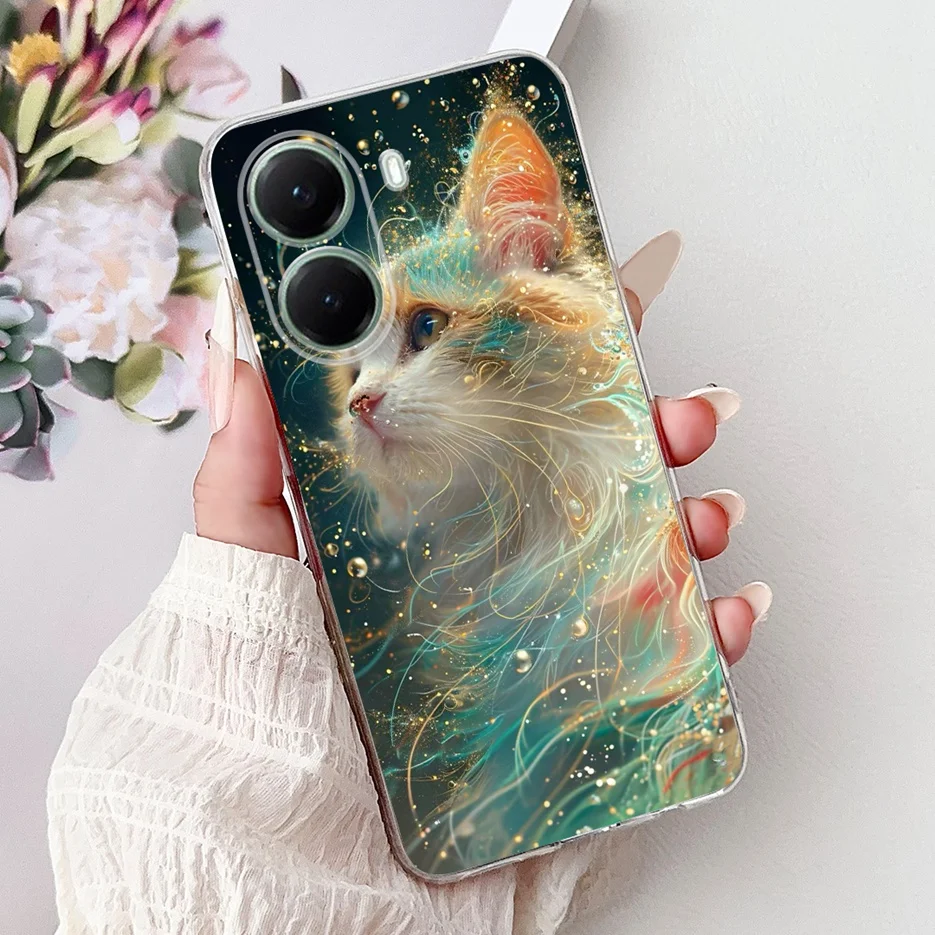 Stylish Painted Clear Silicone Soft TPU Phone Case Cover Shell Coque