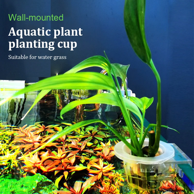 

1/2Pcs Hanging Aquarium Plant Holder Adjustable Fish Tank Planter Cups Planter Cups For Aquascape Decoration