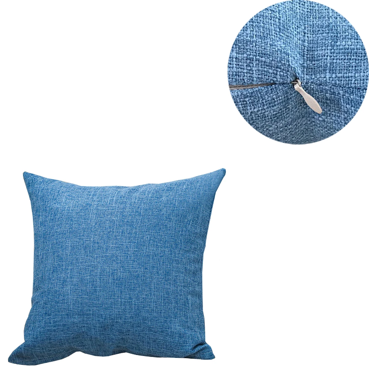 Cozy Linen Solid Sofa Cushion Cover - Elegant Home Office Throw Pillow Case